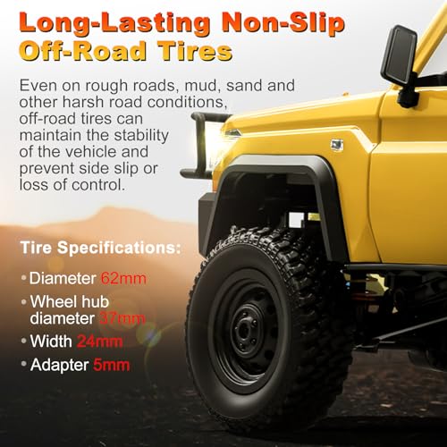 RC Truck with Crane, 1:12 Scale RC Crawler, MN-82T Remote Control Car, 2.4GHz 4WD All Terrain Off Road Pickup Truck Wrecker Vehicle with Lights for Adults (Yellow) - color: Yellow
