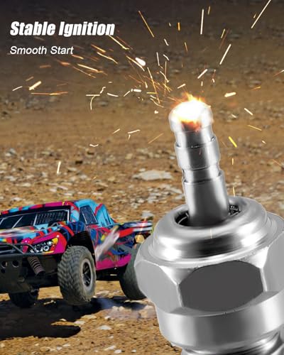 70117 N4 Medium Glow Plug Fit for Traxxas T-Maxx 2.5 3.3 Nitro RC Car Truck | N4 Spark Nitro Engine Parts Fit for Redcat 1/8 1/10 Kyosho HSP HPI Buggy, Replace 3232X, 6PCS
