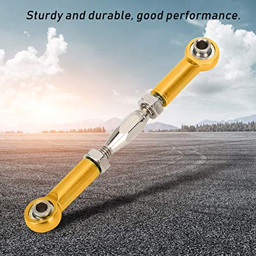 Aluminum Alloy Adjustable Push Rods Turnbuckle Rod Linkage Accessories for RC Car Upgrade Durable Lightweight 6Pcs Multi Color Options (Gold)