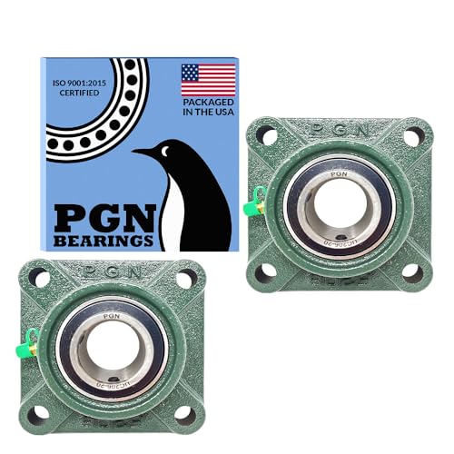 PGN UCF206-20 (2 Pack) Square Flange Bearing 1-1/4" Bore - size: 2, style: UCF206-20