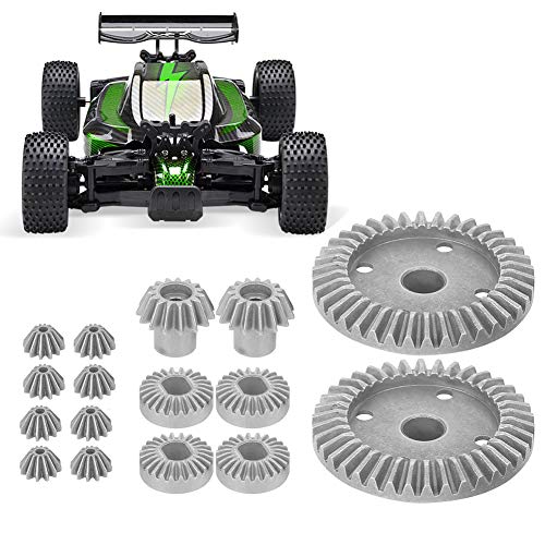 VGEBY Differential Gears, High Precision Metal 16Pcs Set for RC Car Upgrading, 1:18 Scale Universal Fit for Building and Repairing