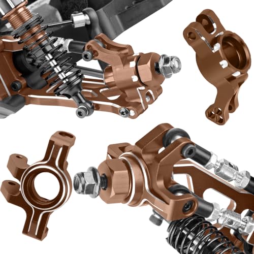 RC Upgrades Parts for 1/16 Mojave Grom 223S DSC 4X4 RTR,1/16 Mojave Grom 4X4 RTR,Front Steering Block Knuckles&Rear Hubs&C-Hubs Caster Blocks Hops Up,Replace ARA330841,Bronze - color: Bronze(upgrades Part)