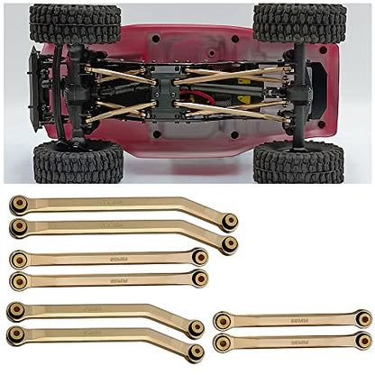 Higher Extra Clearance RC Links Linkage Set for 1/24th Axial SCX24 Deadbolt AXI90018 AXI00004 RC Crawler Car Upgrades Parts (Gold) - color: Gold