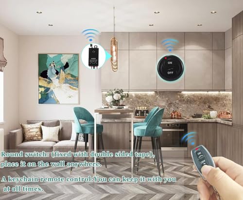 Mini Wireless Switch 12V,5V/12V/48V/10A Relay Remote Switch. | with 328FT Long Range for Track Lights,Car Led Light,Fan,Water Pump,DIY electronics. - color: 5V-48V Mini Remote switch-10A