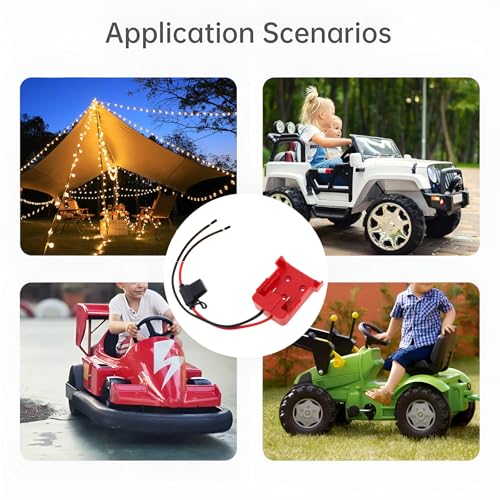 2Pcs Battery Adapter Kit 14.4V/18V/20V Multi-Voltage Battery Converter | with Switch 12 AWG Wire 30A Fuses for Power Tools Ride-On Toys