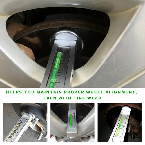 Adjustable Magnetic Gauge Tool, Wheel Camber Caster Pillar Alignment Gauge for Tire Repair, Universal Wheel Hub Magnetic Alignment Tool for SUV Truck RV, Car Accessories