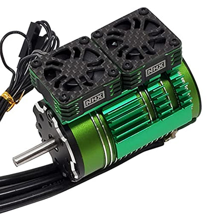 NHX RC 1/8 Twin Cyclone Alum HV Cooling Fans wCover 28000RPM Motor Heatsink Gren