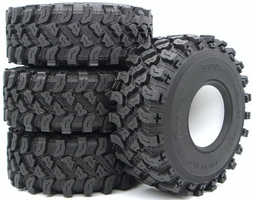 1.9 Crawler Tires 120mm/4.72in RC Rubber Tyre Set Wheel Tires for 1:10 RC Crawler Axial SCX10 90046 SCX10 III AXI03007 Tamiya CC01 D90 D110 (4Pcs) (B1901)