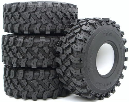 1.9 Crawler Tires 120mm/4.72in RC Rubber Tyre Set Wheel Tires for 1:10 RC Crawler Axial SCX10 90046 SCX10 III AXI03007 Tamiya CC01 D90 D110 (4Pcs) (B1901)
