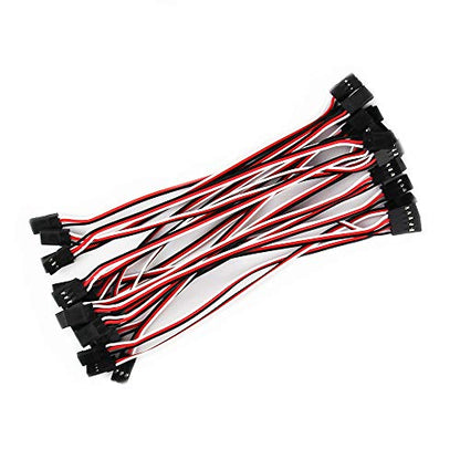 20pcs 5.90in 15cm 150mm 26AWG JR Male to Male RC Servo Extension Lead Cord Plug Servo Extend Cable for Helicopter Quadcopter