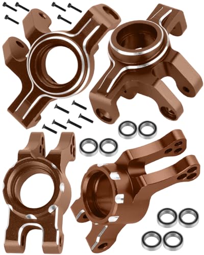 RC Upgrades Parts for 1/16 Mojave Grom 223S DSC 4X4 RTR,1/16 Mojave Grom 4X4 RTR,Front Steering Block Knuckles&Rear Hubs&C-Hubs Caster Blocks Hops Up,Replace ARA330841,Bronze - color: Bronze(upgrades Part)
