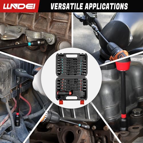 21-Piece Magnetic Nut Driver Set - SAE (1/4" to 9/16") & Metric (5mm to 15mm) Nut Driver Set with Non-Slip Grip Handle - Upgrade Cr-V Magnetic Socket set for Secure Fastening in Tight Spaces - size: 21pcs Nut Driver Set with Storage box