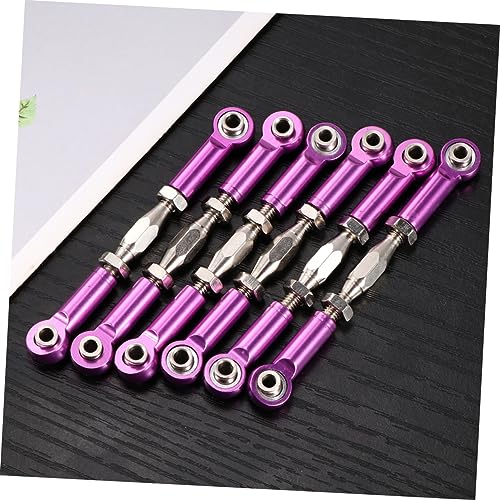 6pcs Adjustable Pull Rod Linkage Turnbuckle Rod for Rc Car Machined Metal Easy Install for Rc Vehicles - color: Purple