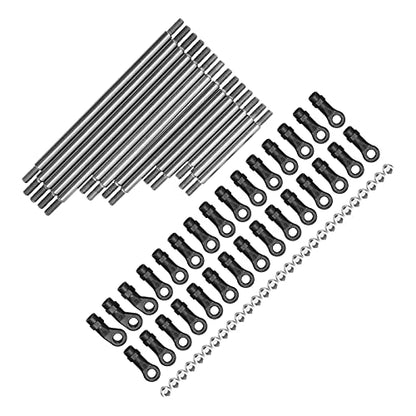 Alomejor Stainless Steel RC Pull Rod Link Set, Wear Resistant Tie Rod with Ball Ends for G63 1/10 RC Car