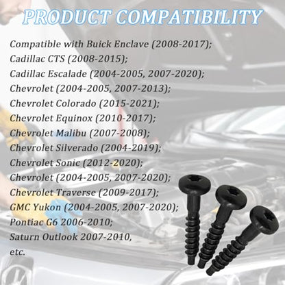 10PCS Car Air Box Screws, Vehicle Air Box Cleaner Intake Retainer Bolts, Automotive Filter Fastener Screws Replaces OEM#11611199, Compatible with Enclave Escalade Traverse - size: 10PCS