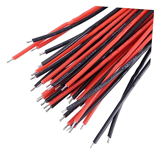 COHEALI JST 2-Pin Connector Kit 10 Pairs Male Female Connectors with 150mm Silicone Wire for RC Cars and Electronics