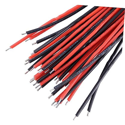 COHEALI JST 2-Pin Connector Kit 10 Pairs Male Female Connectors with 150mm Silicone Wire for RC Cars and Electronics