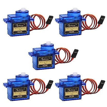 RC Servo 5Pcs SG90 9g Micro Servos for RC Robot Helicopter Airplane Controls Car Boat Mini Servo - style: 5PCS