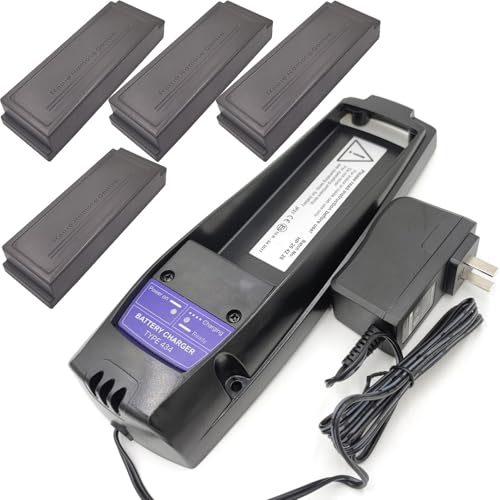 (4*Battery+1*Charger) 110V to 240V Scanreco 434 Battery Charger with 4Pcs 7.2V Scanreco RSC7220 13445 NiMH 592 Battery for Scanreco 590 592 960 EEA2512 Palfinger EEA2512 RC400 Batteries