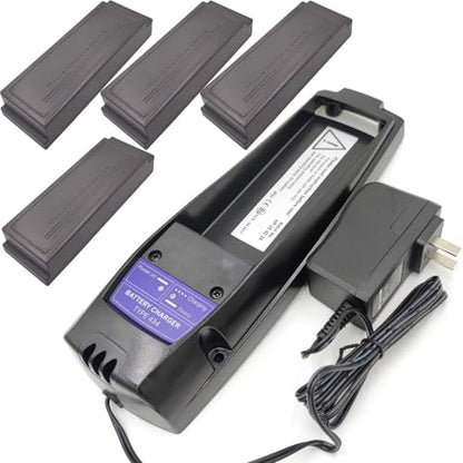 (4*Battery+1*Charger) 110V to 240V Scanreco 434 Battery Charger with 4Pcs 7.2V Scanreco RSC7220 13445 NiMH 592 Battery for Scanreco 590 592 960 EEA2512 Palfinger EEA2512 RC400 Batteries