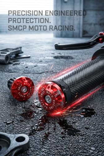 2 PCS Motorcycle Bar End Plug, Aluminum Alloy 7/8'' Handlebar Grip End Caps, Moto Grips Ends Replacement for Electric Car Scooters, Off-Road Motorcycles (Red) - color: Red