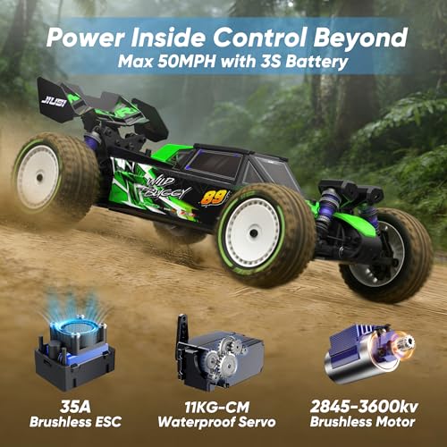 1/12 Brushless RC Cars,Fast 50mph Off-Road All Terrain Truck,4WD RC Buggy with 2.4GHz Remote Control and 3S Batteries,25W Fast Charging,RTR 4X4 Electric RC Cars