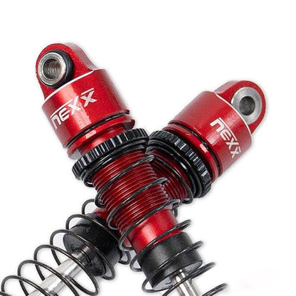 Nexx Racing Oil Shocks (4pcs) for 1/18 RC Crawler Ascent18 - Remote Control Car, RC Cars, RC Crawler Redcat 1/18 4WD Nexx Racing Upgrade Parts (HELIDIRECT) (Red - 59mm) - color: Red - 59mm