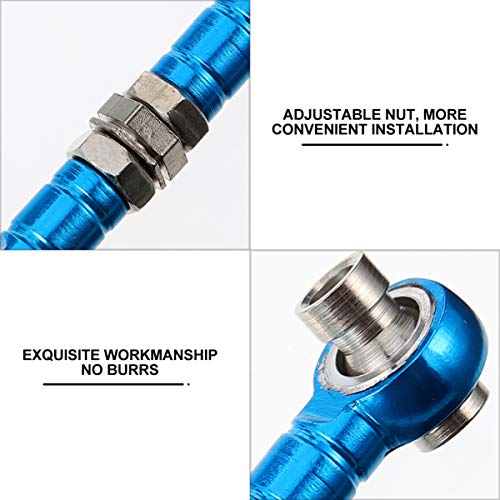 LIFKOME 2pcs Rc Adjustable Tie Rods for Car Truck Pull Rod Linkages with Polished Finish Convenient Installation for Enhanced Steering Performance