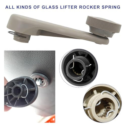 8PCS Car Window Handle Crank Retainer Clips, 76980 Automotive Window Metal Crank Retaining Clips Assortment, Rustproof Vehicle Fasteners for Securing Door Handle Cranks