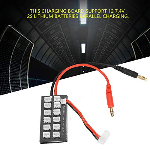 2S 7.4V LiPo Parallel Charging Board JST-PH2.0 3-Pin 4.0mm Banana Plug 2S LiPo Battery Charge Board for Balance Charger Imax B6