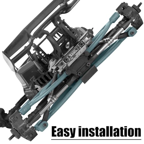 RC Adjustable Turnbuckles Links Upgrades Parts for 1/16 Mini E-Revo Summit Truck RC Car.Aluminum Front Rear Adjustable Turnbuckles Camber Links Toe Link Hops Up,Titanium - color: Titanium(for 1/16)