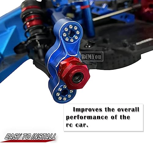 17mm Wheel Hex/Nuts & Wheel Wrench Upgrades Part for 1/7 Infraction 6s BLX/Mojave 6s BLX/Limitless 1/8 Typhon 6S BLX,Aluminum Hex Hub Adapters Hops Up,Red - color: Red - Upgrades Part
