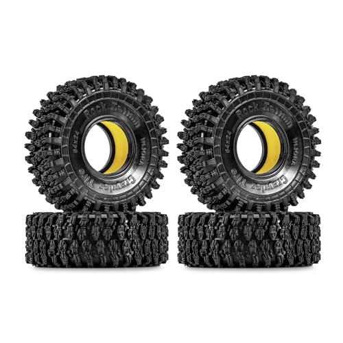 INJORA 1.0 Silicone Rubber Inserts and S5 Rock Terrain Crawler Tires for TRX4M SCX24 1/18 1/24 RC Crawler Car Upgrade