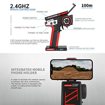 GoolRC WLtoys 284010 RC Cars, 1:28 Scale Remote Control Car, 4WD 30KM/H High Speed RC Drift Car for Adults