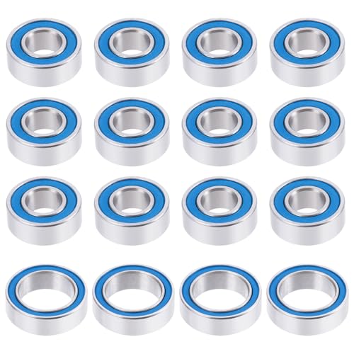 16pcs Steel Rubber Sealed Bearing Kit for Tamiya TT-02B Plasma EdgeII | Neo Scorcher 4wd Buggy Dual Ridge RC Car Upgrade