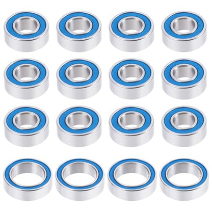 16pcs Steel Rubber Sealed Bearing Kit for Tamiya TT-02B Plasma EdgeII | Neo Scorcher 4wd Buggy Dual Ridge RC Car Upgrade