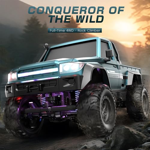 1:20 Scale RC Crawler RTR RC Rock Truck 4x4 2.4GHZ Hobby Grade Remote Control Car Model Vehicle RC Buggy (02-Red) - color: 02-red