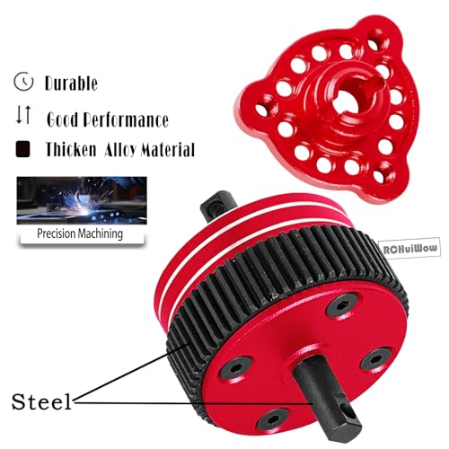 RC Gears Upgrades Part for 1/10 Slash/Stampede/Bandit/Rustler 2WD VXL,Diff Transmission Gear &48P 76T w/25T 27T Pinions &Pressure Plate &Slipper Clutch &Slipper Rebuild Kit Hops Up,Red - color: Red(1set)