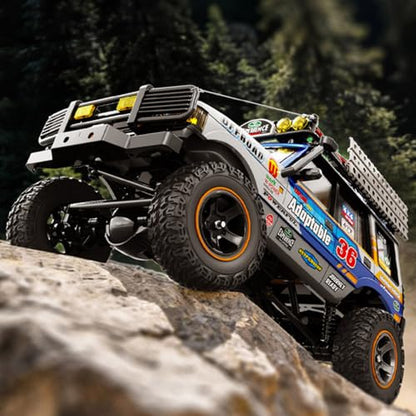 WPLDEWAN RC Rock Crawler RC Truck 4x4 1/18 Scale Remote Control Truck RTR | All Terrain Car Off Road Hobby Climber for Adult with Proportional Control 3 Speed Light System LR1801