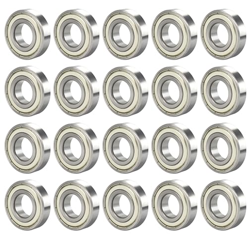 627ZZ 20 PCS Deep Groove Ball Bearing 7×22×7mm Double Metal Shielded Ball Bearing Chrome Steel P0 Z2 Bearing for Industrial Machine,Power Tools and Mechanical Equipment - size: 627ZZ Size 7×22×7mm