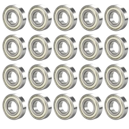 693ZZ 20 PCS Miniature Deep Groove Ball Bearing 3×8×4mm Double Metal Shielded Ball Bearing Chrome Steel P0 Z2 Bearing for Industrial Machine,Power Tools and Mechanical Equipment - size: 693ZZ Size 3×8×4mm