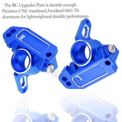 Upgrades Parts for 1/10 Slash VXL 2WD/Stampede VXL 2WD/Rustler VXL 2WD/Bandit VXL 2WD,Aluminum Front Steering Block Knuckles & C-Hubs Caster Blocks & Rear Hubs Hops Up,Navy Blue - color: Navy Blue(upgrades Parts)