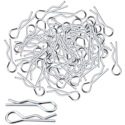 Hobbypark 1/18 Body Clips Small Bent Springy R Pins for WLtoys A949 A959 A969 A979 A959-B A969-B A979-B RC Car Vehicles Replacement (50-Pack)