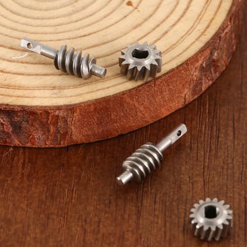 2 Set 2/13T & 2/16T Axle Overdrive Worm Gear Sets Suitable for 1/30 Axial SCX30, Stainless Steel Front & Rear Axle Upgrade Parts Performance Enhancement Kit for 1/30 RC Rock Crawler