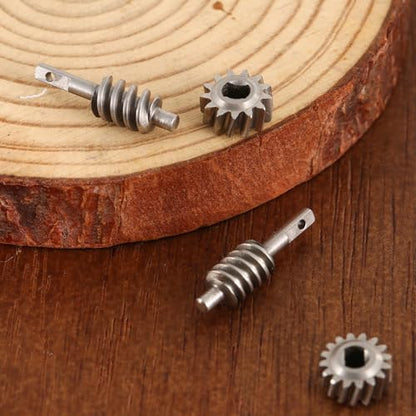 2 Set 2/13T & 2/16T Axle Overdrive Worm Gear Sets Suitable for 1/30 Axial SCX30, Stainless Steel Front & Rear Axle Upgrade Parts Performance Enhancement Kit for 1/30 RC Rock Crawler
