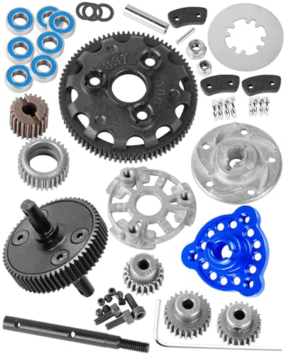 83T Spur Gear(48-Pitch) Transmission Gears Spur Gear with 21T/23T/25T Pinions Gear Upgrades Part for 1/10 Slash/Rustler/Stampede/Bandit 2wd VXL,Navy Blue - color: Navy Blue - (83t)