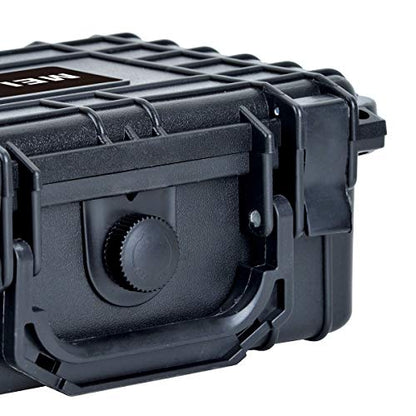 MEIJIA Portable All Weather IP67 Waterproof Protective Case, Hard Case,Camera Case With Customizable Foam,Fit Use of Drones, Cameras,Equipments (Black, 8.12x6.56x3.56inches) - color: Black, size: 8.12 x 6.56 x 3.56 inches