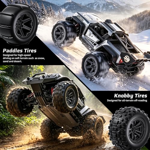1/14 Remote Control Car, RTR Fast RC Crawler, 40+ MPH, 4WD All Terrain Monster Truck, Waterproof High Speed Racing Cars for Adults, Boys, Top Present for RC Car Lovers, Ages 8+