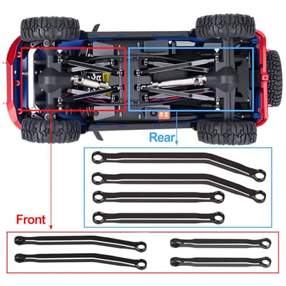 8Pcs Aluminum Link Pull Rods for RC 1/30 Axial SCX30 Crawler Replace Upgrade