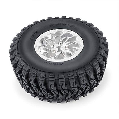 4pcs 2.2" Crawler Tires 125 * 50mm with Foam Insert for 1/10 RC Crawler Car Axial SCX10 TRX4 Wraith RBX10 RR10